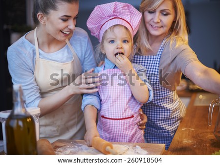 She is our chef during the baking