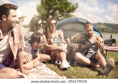 Guitar is necessary during the camping