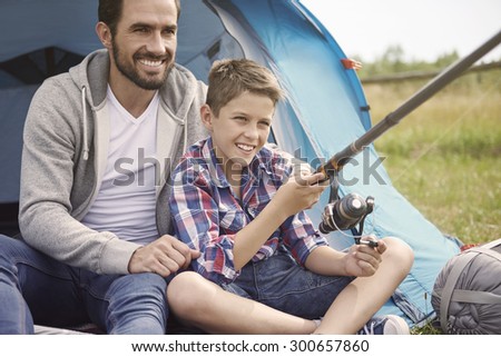 Leisure activity on the summer camping