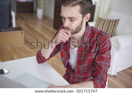 Man having a problem with his computer