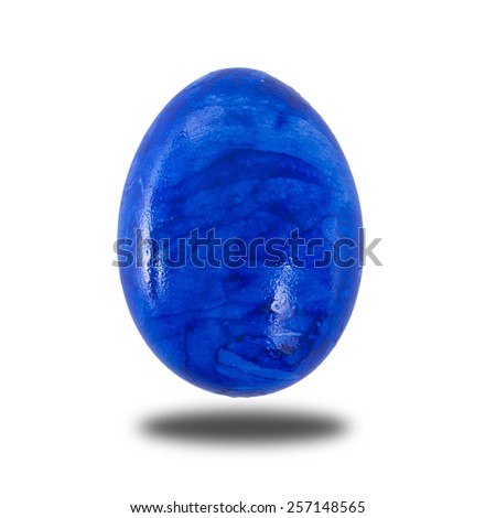 easy to use picture of a blue easter egg in front of white background
