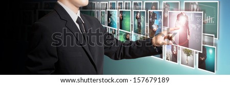business with digital picture high technology concept