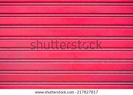 Pattern of red roll up door