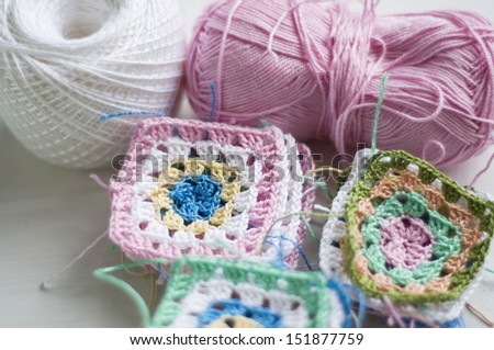 crocheted patterns multicolored