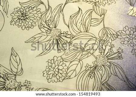 pattern flower on cloth fabric for business