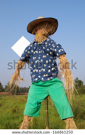 Straw scarecrow