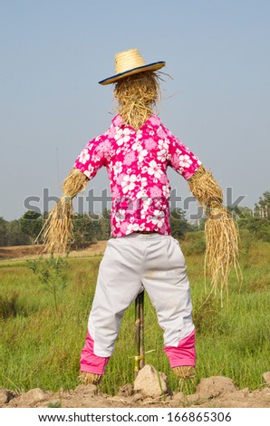 Straw scarecrow