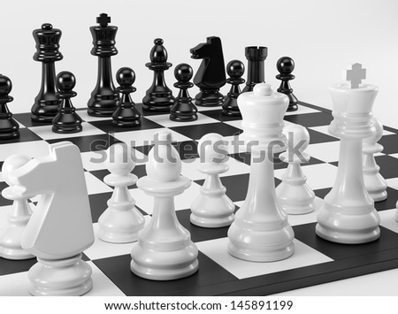 Black and White Chess Board
