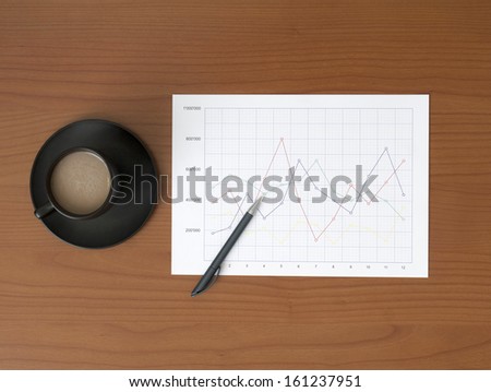 Line Graph on the Desk