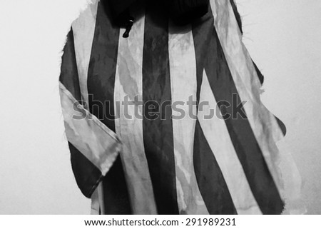 Double exposure image of man face.multiply with flag photo concept.