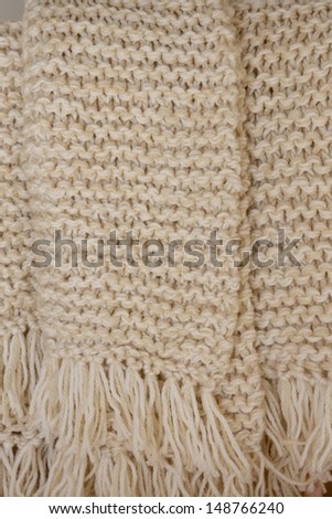 Handmade wool blanket as background.