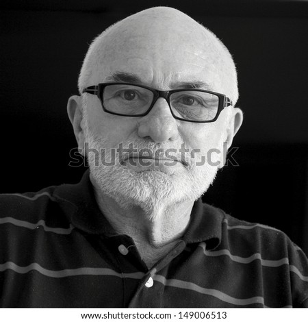 Portrait of an Old Man in Black and White