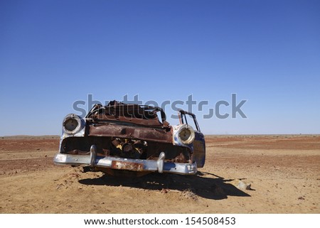Abandoned Car in Australian Desert