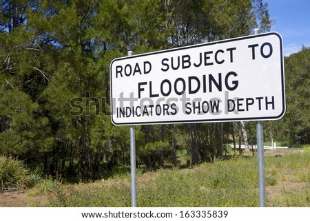 Road Subject to Flooding Sign