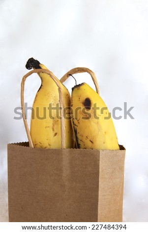 Two Bananas in a Brown Paper Bag