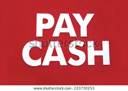 Pay Cash Sign