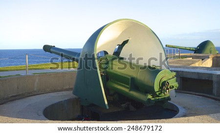 World War 1 Gun, Port Scratchley, Newcastle, NSW, Australia