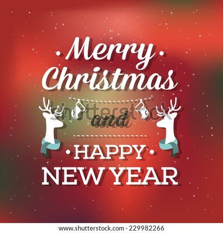 Merry Christmas and happy new year card