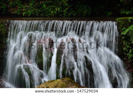Mountain stream beautiful waterfall