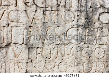 Inscription on a Roman Wall at Augusta Raurica.