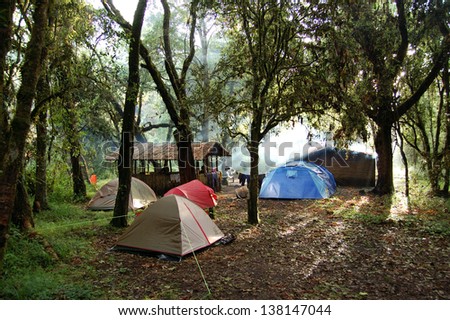 Camping on Sasa river camp on Sasa river /Sasa Trail.