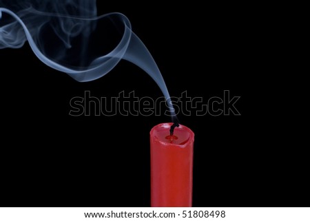 candle isolated on black