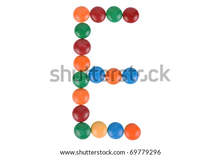 Colorful Candy Letter E Stock Photo 69779296 : Shutterstock