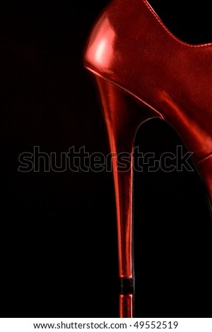 Red sexy shoe with heel
