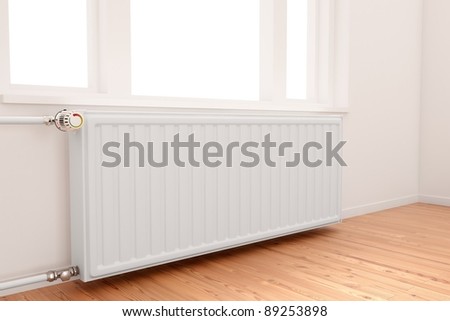 central heating radiator conceptual of increasing costs of energy