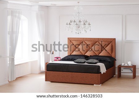 Bedroom With Chandelier