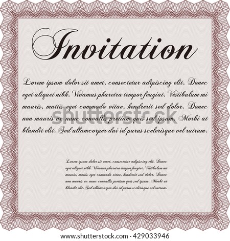 Formal Invitation Design Template