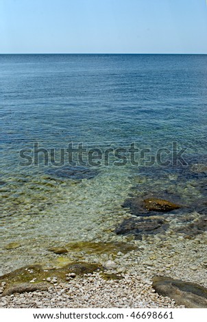 sea landscape. stones and water