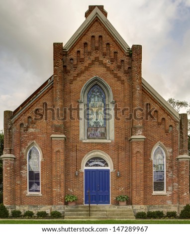 Old Country Church Front View