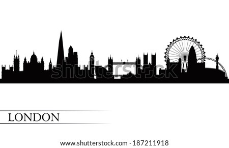 London city skyline silhouette background vector illustration London city skyline silhouette background vector illustration