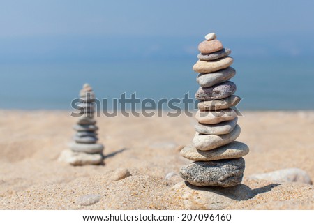 collection of stones on the beach