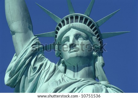 stock photo statue of liberty close up