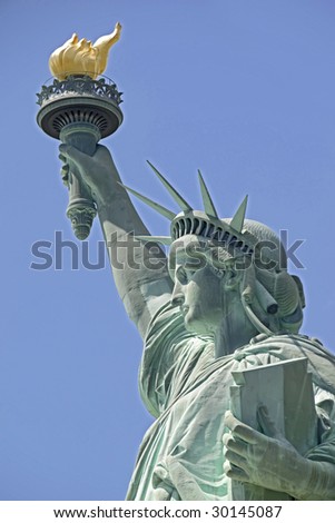 view from the statue of liberty torch. torch of statue of liberty