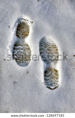 Boot tracks in the snow looked awesome