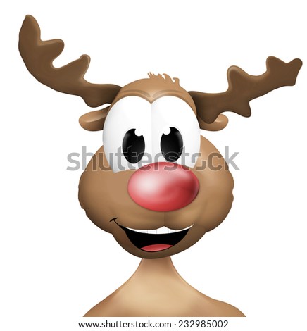 Reindeer Christmas Cute Animal Stock Photo 232985002 : Shutterstock