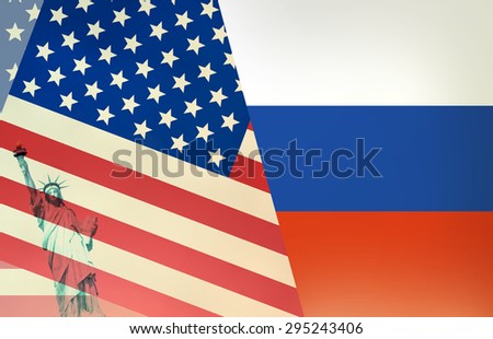 USA Russia Flag