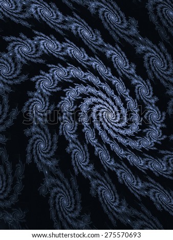 Cute on an abstract pattern, interesting texture, reminiscent of the spiral.