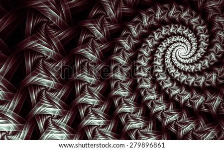 Cute on an abstract pattern, interesting texture, reminiscent of the spiral.
