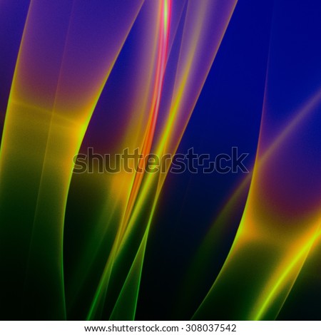 Air blurred background with color transitions of green color with smooth lines. There is some graininess, uneven.