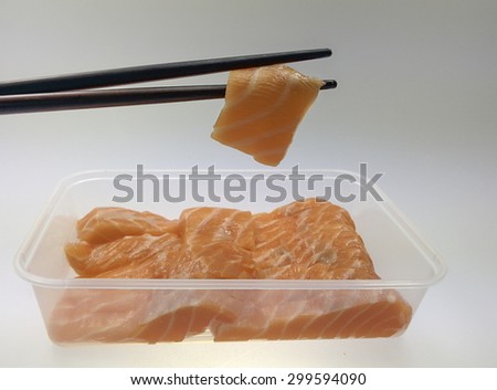 salmon in box