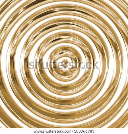 3D gold wave, mirror spiral