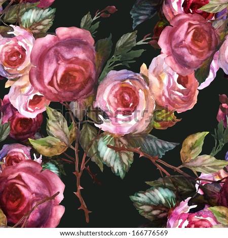 Roses Seamless Pattern Roses Seamless Pattern