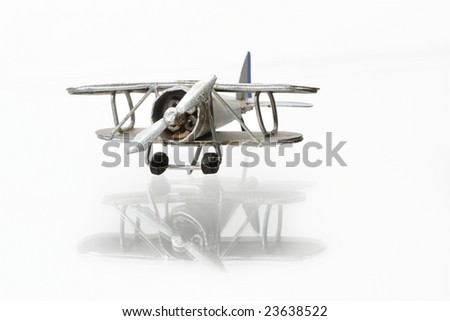Vintage miniature biplane