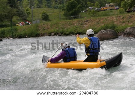 photo of whitewater kayak