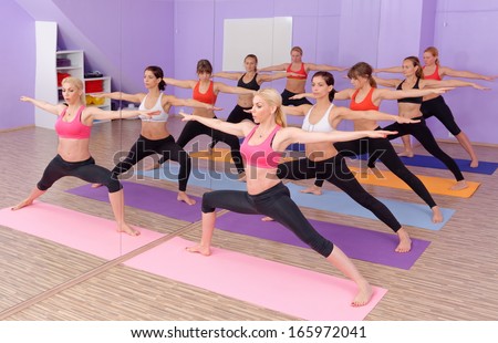 Bikram Hot Yoga class is in session