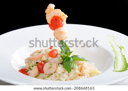 Risotto with shrimps/fine dining
